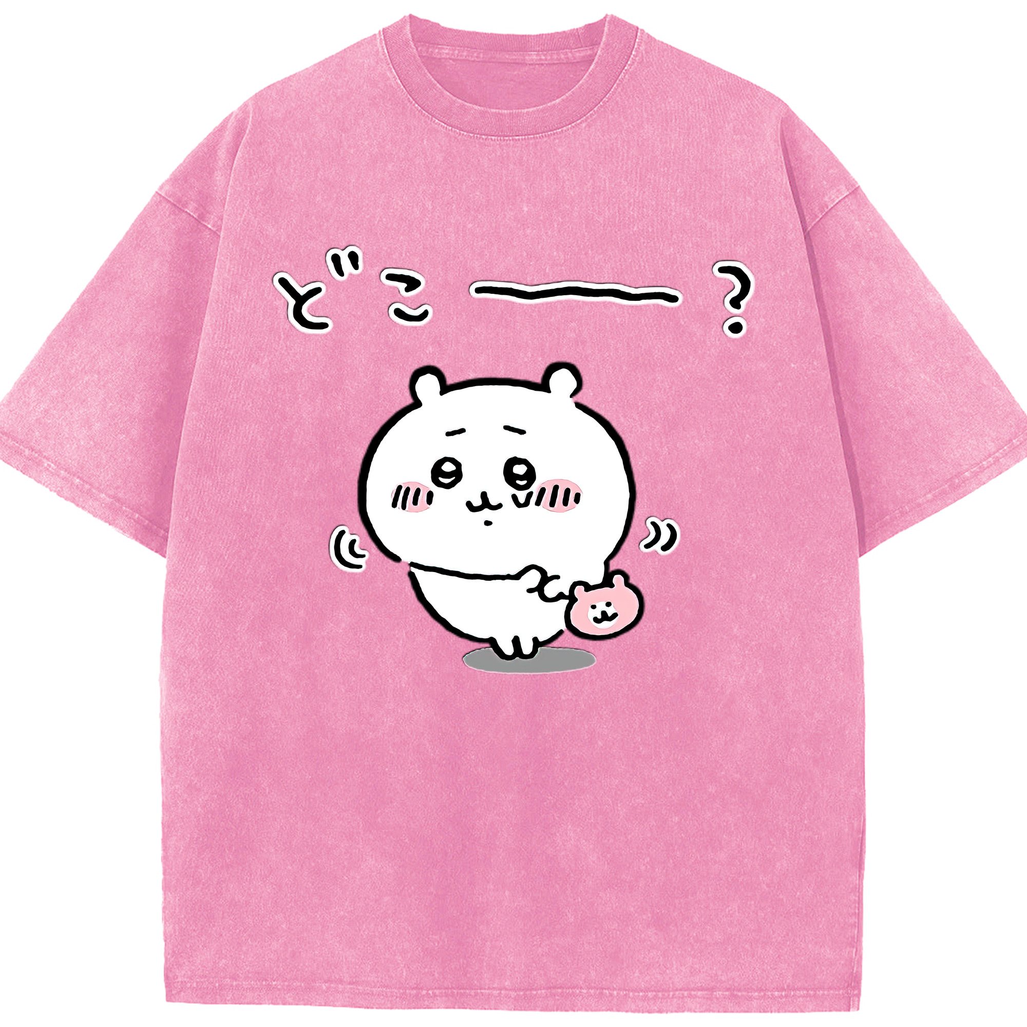 （画像用） ちいかわ ちいかわ Chii-kawa chiikawa 綿100% ヴィンテージ風 半袖Tシャツ（フロントプリント）